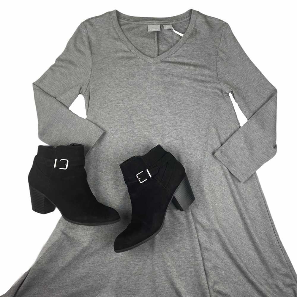 Kenar | Super Soft Quarter Sleeve V-Neck Dress